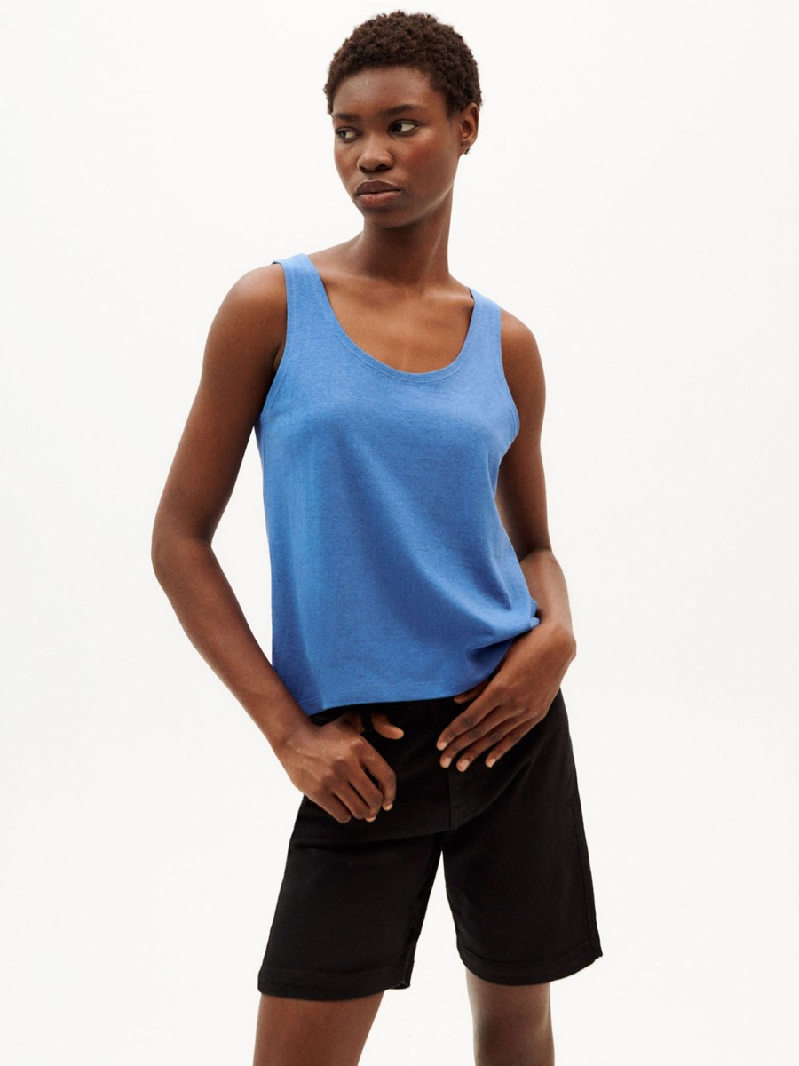 Damen Thinking MU | Thinking Mu Hemp Tank Top Heritage Blue | Xs