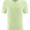 Herren HempAge | Hempage V-Neck Short Sleeve Matcha | S