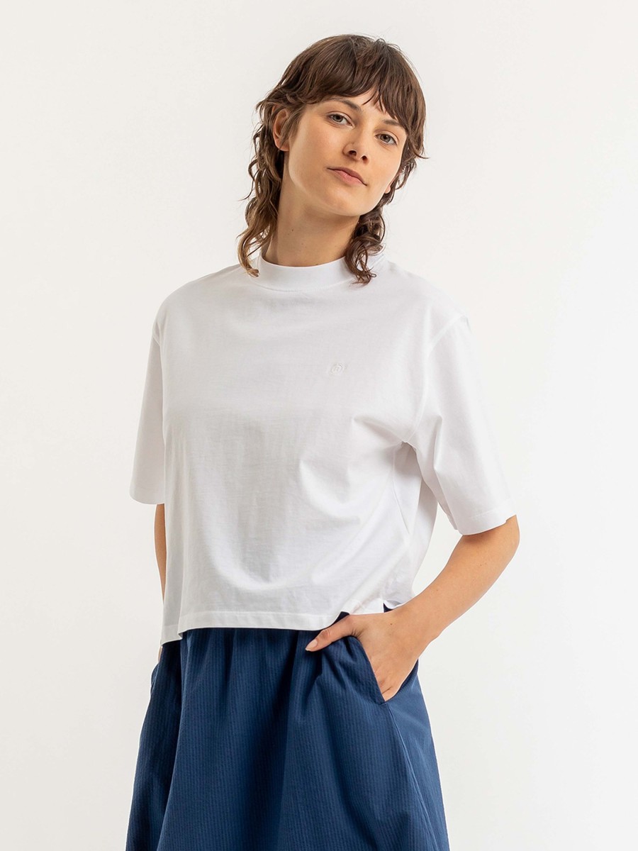 Damen Rotholz | Rotholz Cropped Rights T-Shirt White | Xs