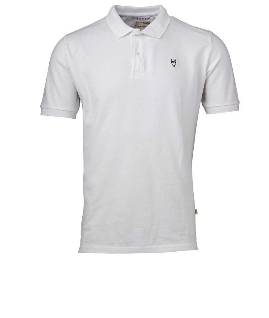 Herren Knowledge Cotton Apparel | Knowledge Cotton Apparel Pique Polo Bright White | Xl