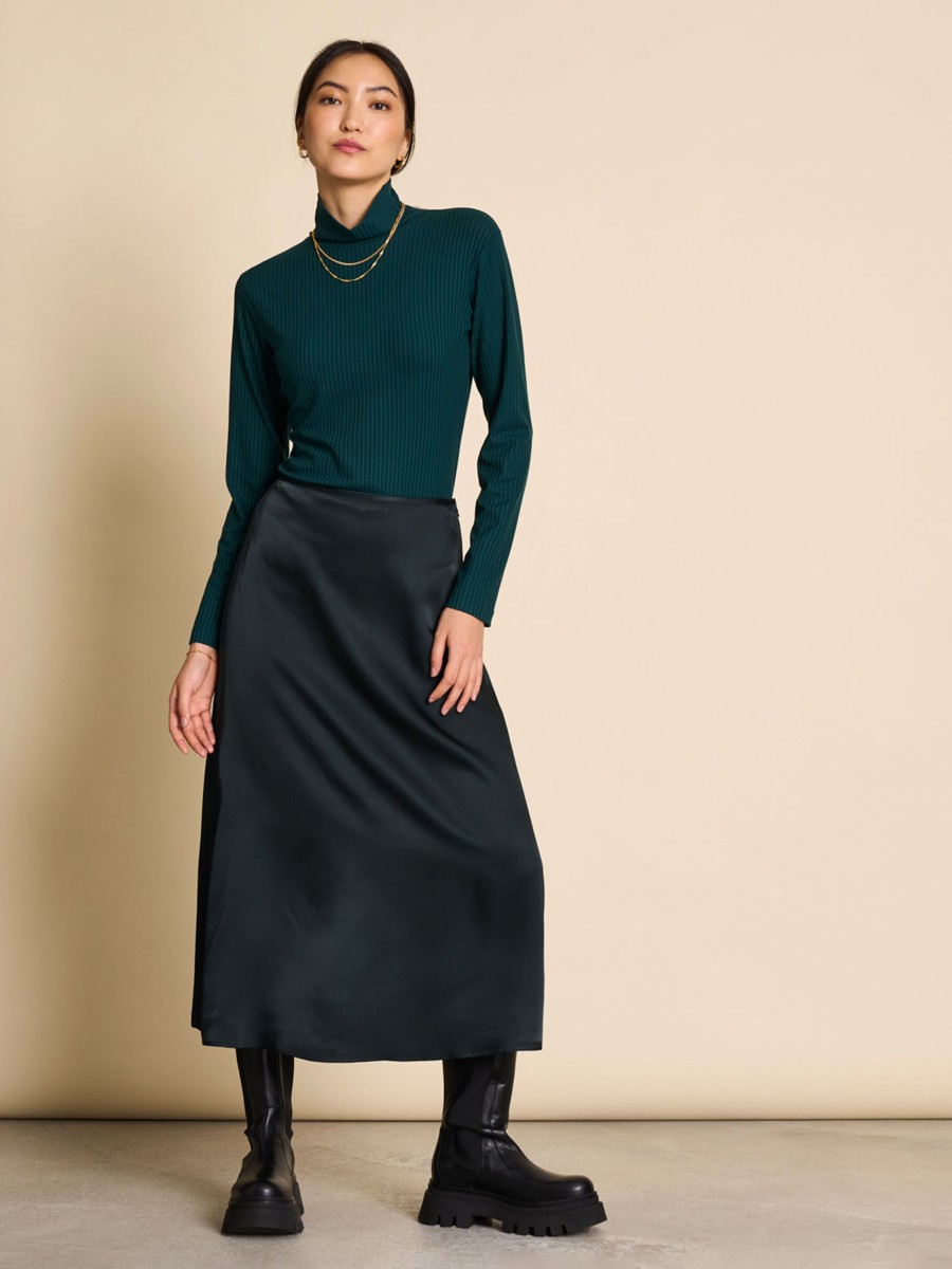 Damen JAN 'N JUNE | Jan 'N June Midi Skirt Dira Bottle Green | Xs