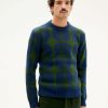 Herren Thinking MU | Thinking Mu Khem Knitted Sweater Wallpaper Navy | L