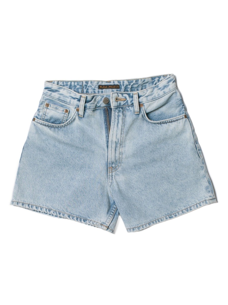 Damen Nudie Jeans | Nudie Jeans Maeve Shorts Sunny Blue | 25