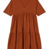 Damen Thinking MU | Thinking Mu Hemp Fresia Dress Clay Red | S