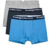 Herren Knowledge Cotton Apparel | Knowledge Cotton Apparel 3-Pack Underwear Azure Blue | S