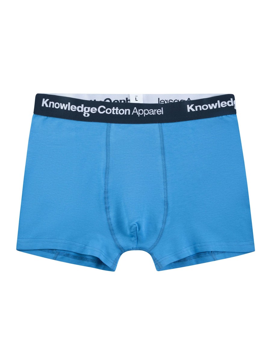 Herren Knowledge Cotton Apparel | Knowledge Cotton Apparel 3-Pack Underwear Azure Blue | S