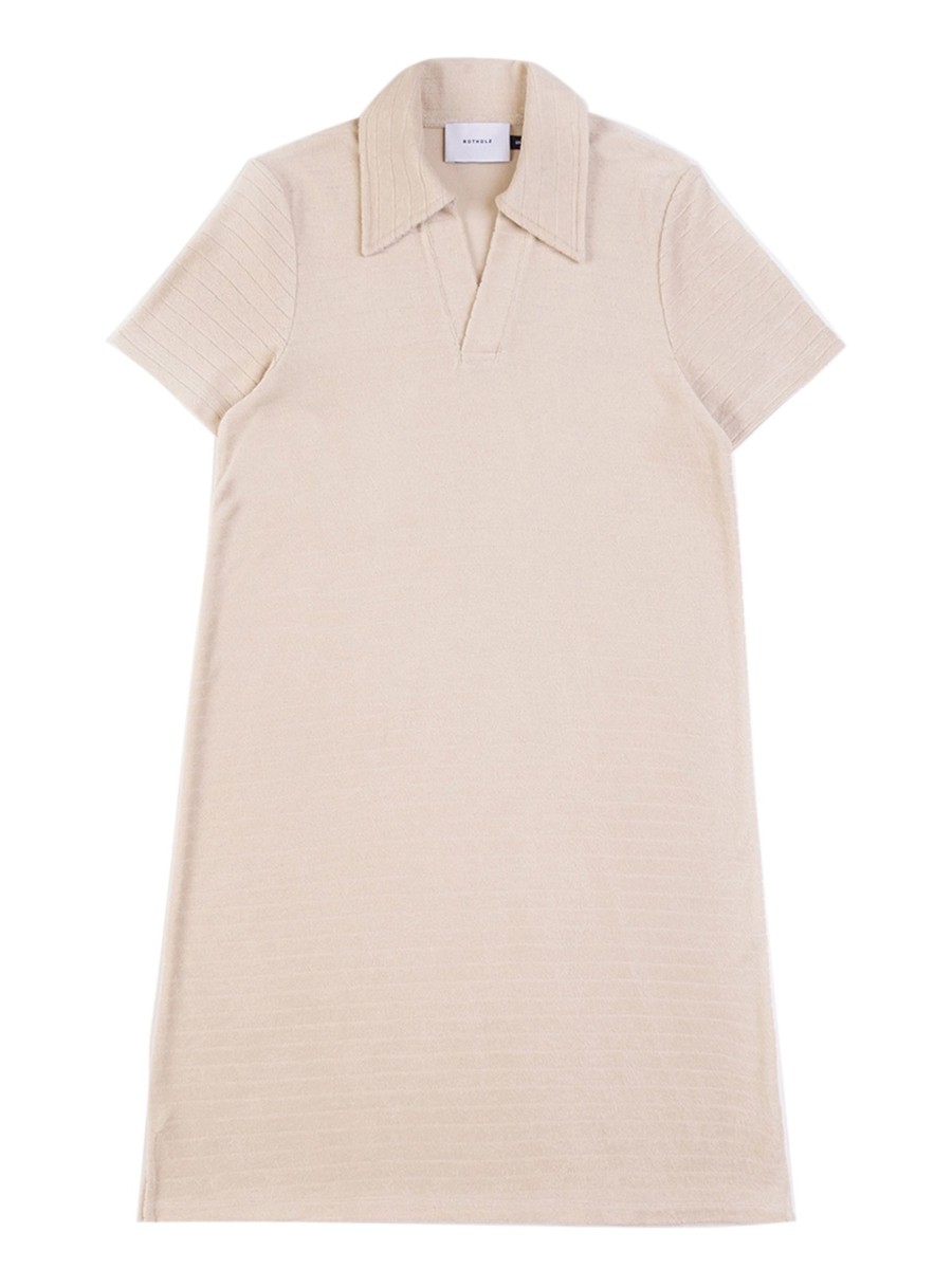 Damen Rotholz | Rotholz Terry Cotton Polo Dress Sand | Xs