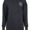 Damen Knowledge Cotton Apparel | Knowledge Cotton Apparel Wateraid Oversize Crew Neck Sweat Black Jet | Xs