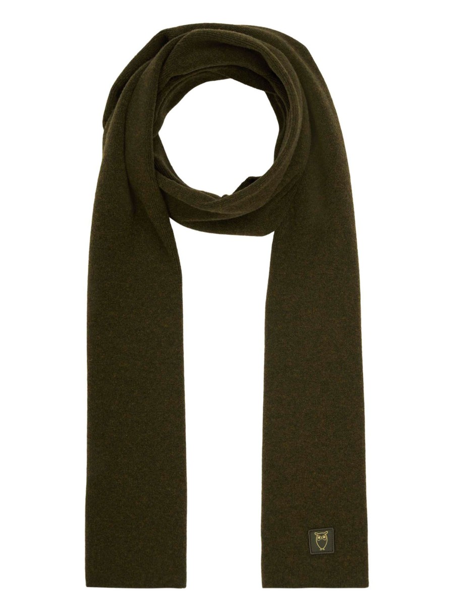 Herren Knowledge Cotton Apparel | Knowledge Cotton Apparel Organic Wool Scarf Forrest Night | Onesize