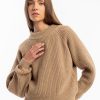 Damen Rotholz | Women'S Knit Sweater Oatmeal | Xs