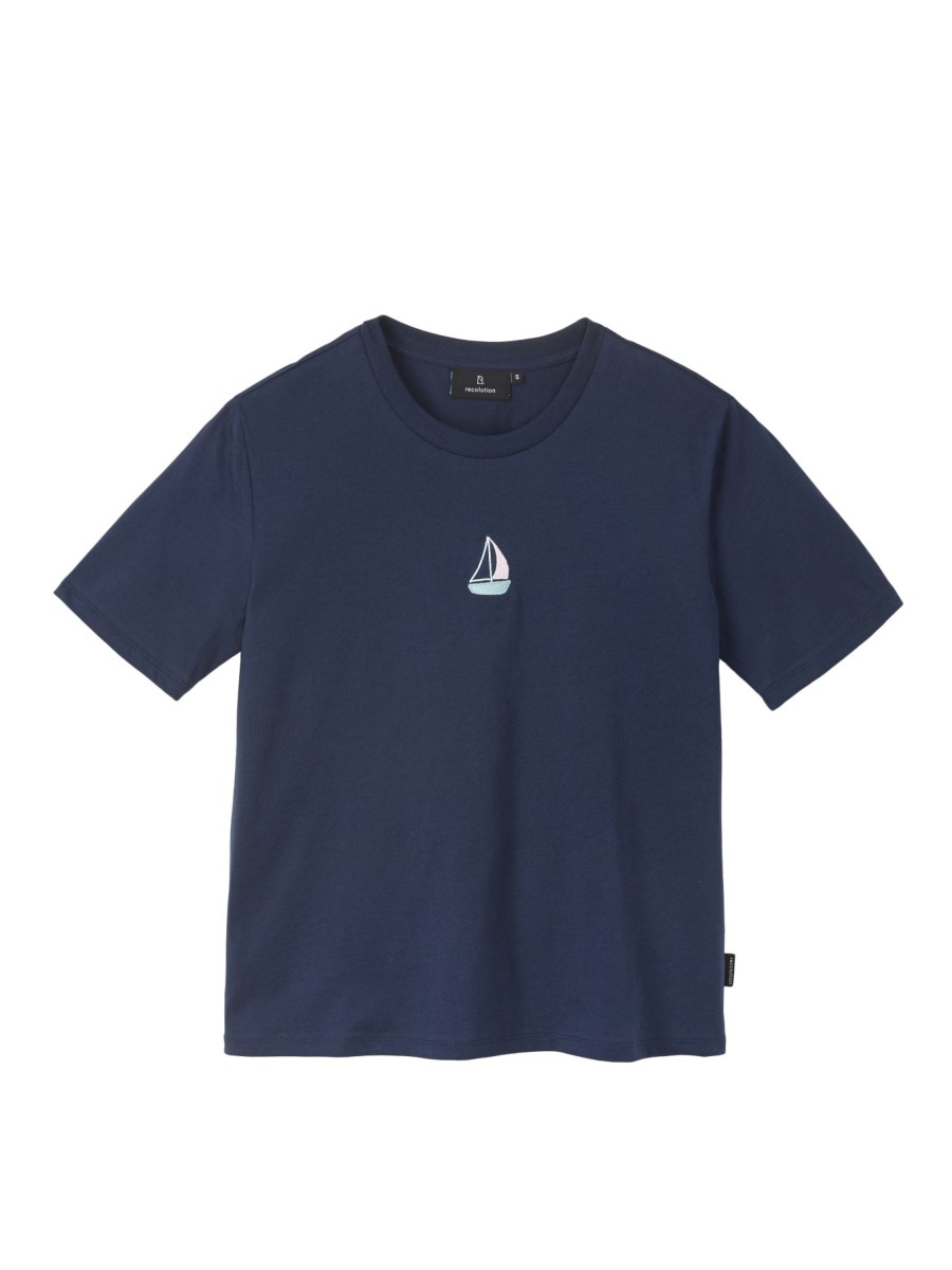 Damen recolution | Classic T-Shirt Sailingboat Navy | S