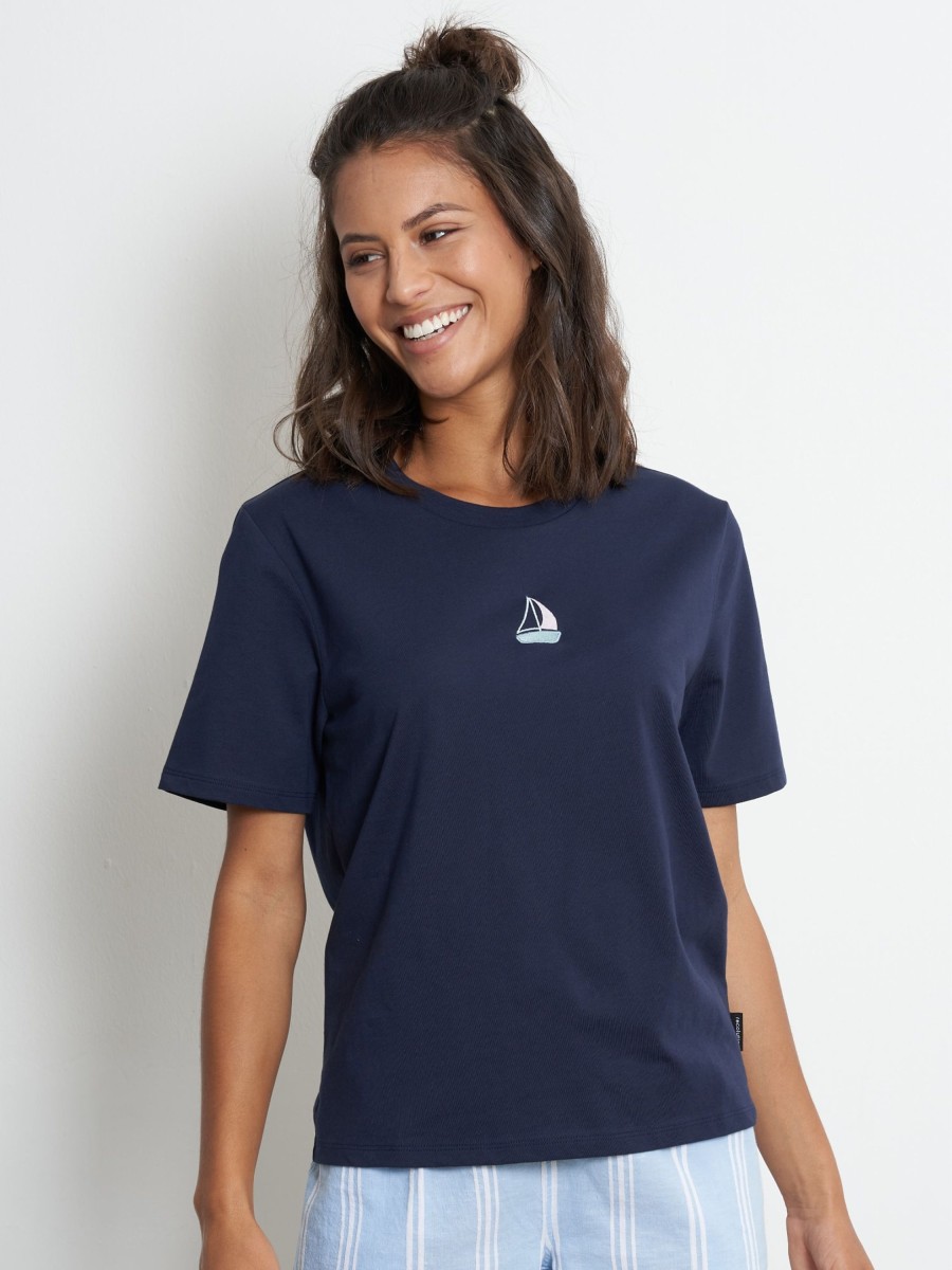 Damen recolution | Classic T-Shirt Sailingboat Navy | S