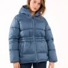 Damen Knowledge Cotton Apparel | Knowledge Cotton Apparel Thermoreu2122 Short Puffer Jacket China Blue | Xs