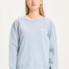 Damen Knowledge Cotton Apparel | Knowledge Cotton Apparel Daphne Basic Badge Sweat Blue Fog | Xs