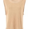 Damen Knowledge Cotton Apparel | Knowledge Cotton Apparel Myrthe Tencel Rib Structure Vest Safari | Xs