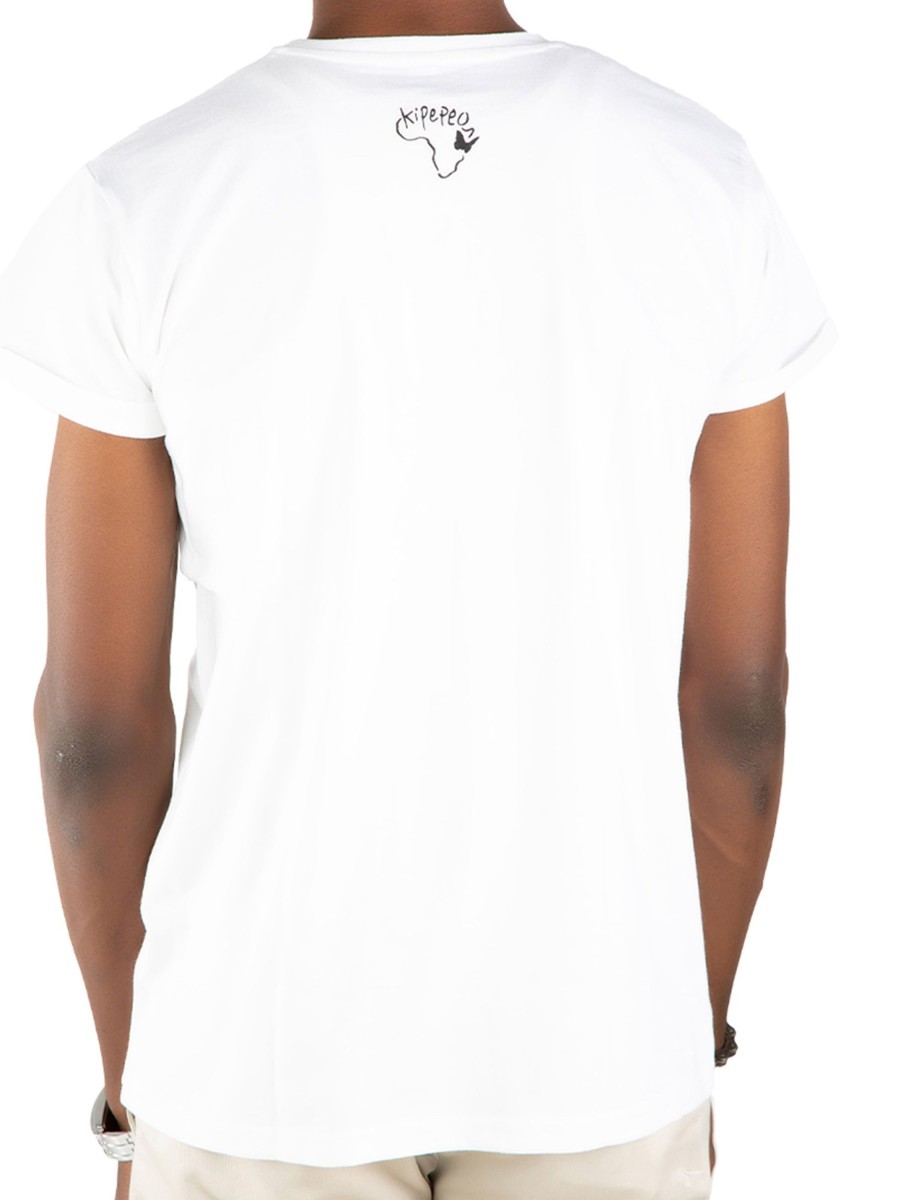 Herren Kipepeo Clothing | Kipepeo Clothing Nyani Mu00E4Nner T-Shirt White | M