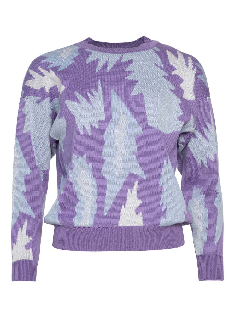 Damen Woolish | Woolish Febe Merino Sweater Violett | M