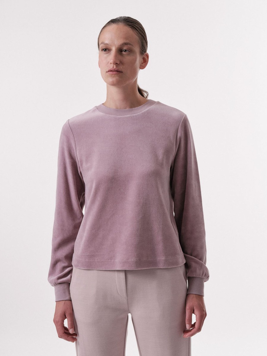 Damen LANIUS | Lanius Velvet-Sweatshirt Powder Berry | 34