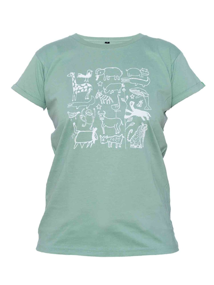 Damen Kipepeo Clothing | Kipepeo Clothing Damen T-Shirt Serengeti Mint | S