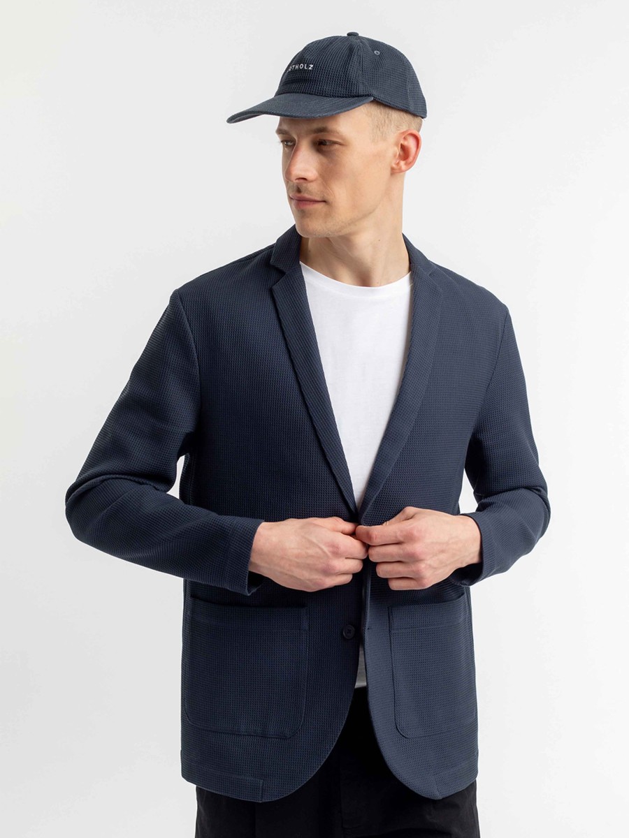 Herren Rotholz | Rotholz Workwear Waffle Blazer Navy | S