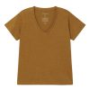 Damen Thinking MU | Thinking Mu Hemp Clavel T-Shirt Brown | M