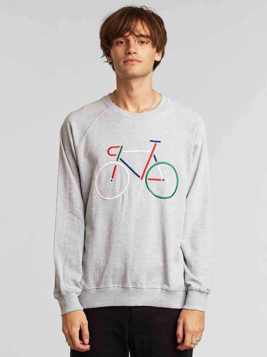 Herren DEDICATED | Dedicated Sweatshirt Malmoe Color Bike Grey Melange | L