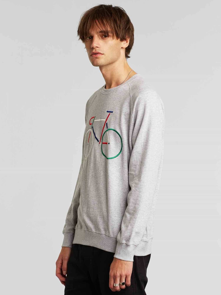 Herren DEDICATED | Dedicated Sweatshirt Malmoe Color Bike Grey Melange | L