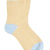 Damen Knowledge Cotton Apparel | Colorblock Rib Socks Impala | 35-38