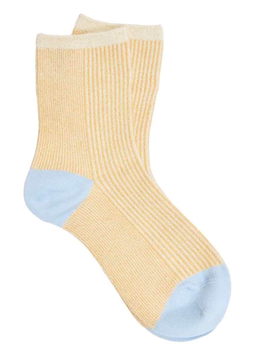 Damen Knowledge Cotton Apparel | Colorblock Rib Socks Impala | 35-38