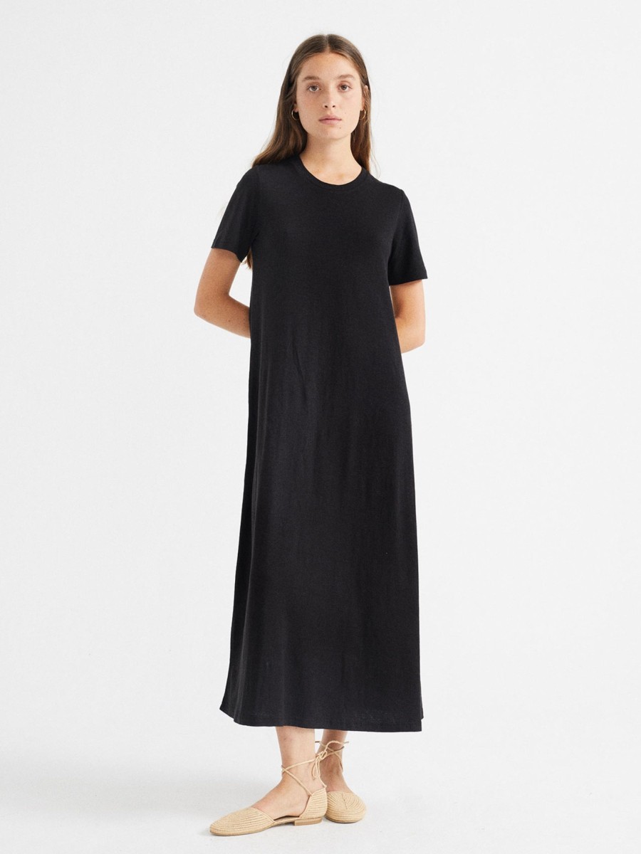 Damen Thinking MU | Thinking Mu Hemp Oueme Dress Black | Xs