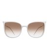 Damen weareannu | Weareannu Cateye 02 L Light Grey / Brown Gradient / Gold