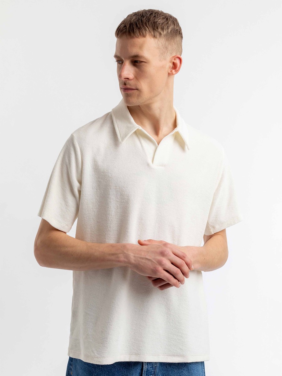 Herren Rotholz | Rotholz Terry Cotton Polo Off White | S