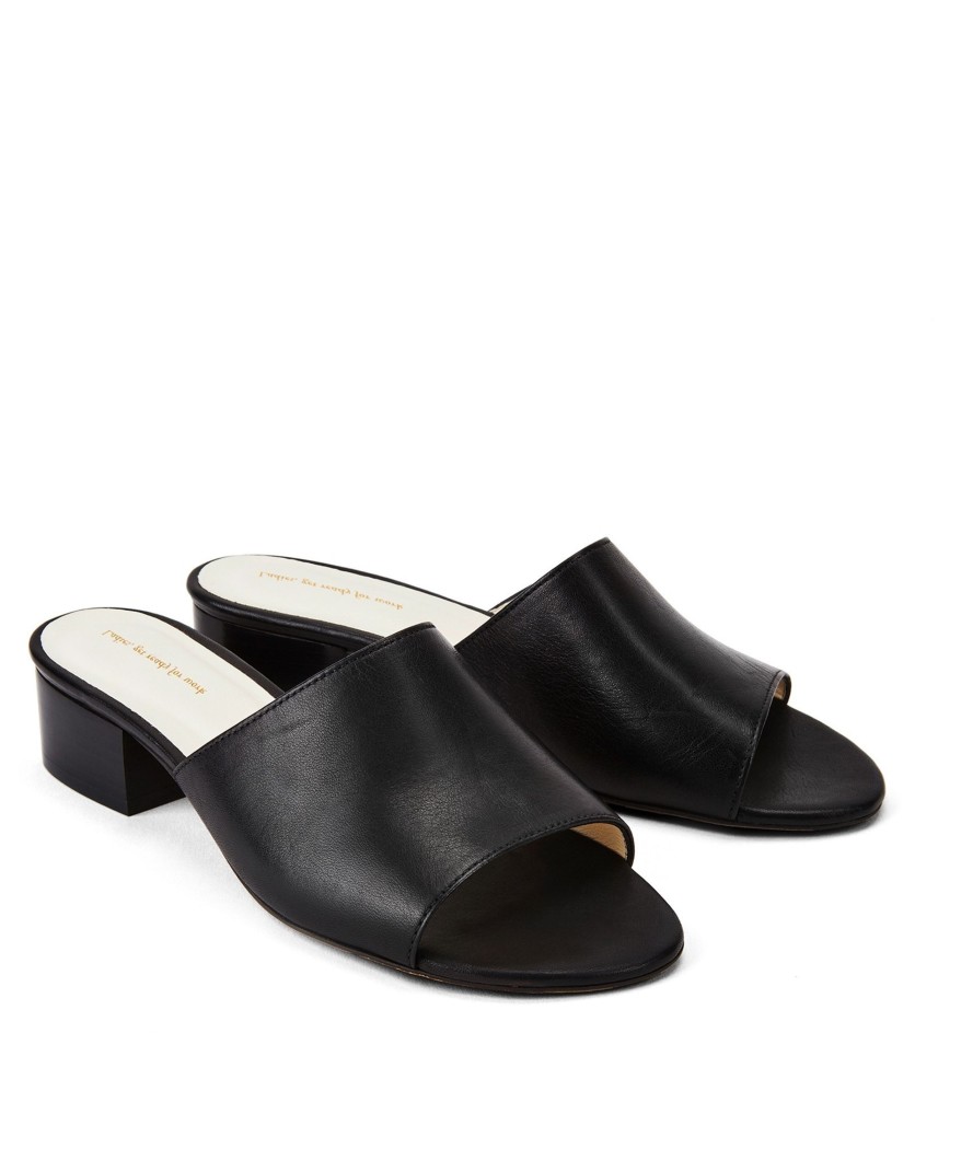 Damen NINE TO FIVE | Nine To Five Mule Slides #Maia Black | 39