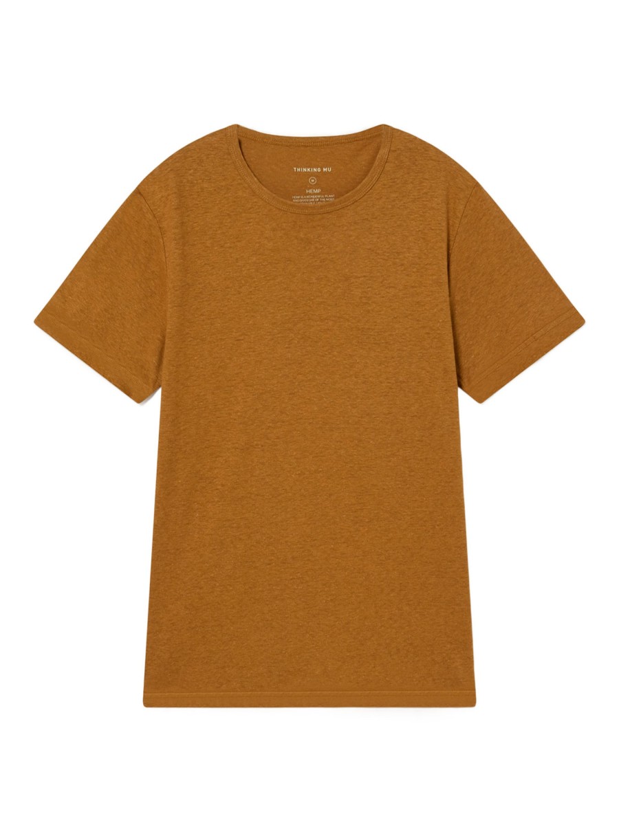 Herren Thinking MU | Thinking Mu Hemp T-Shirt Brown | S