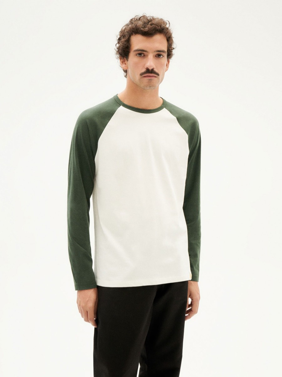 Herren Thinking MU | Thinking Mu Baseball L/S T-Shirt Bottle Green | S