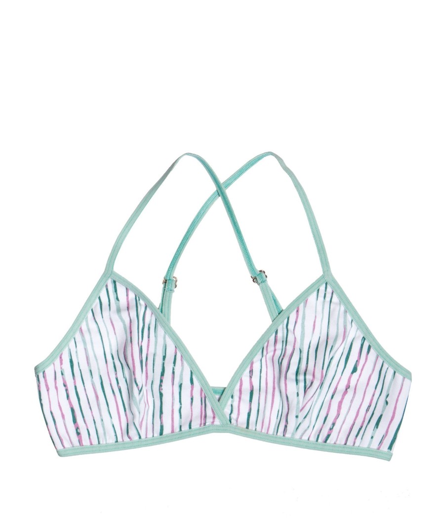 Damen VATTER | Vatter Triangle Bra Fine Frieda Mint Stripes Xs