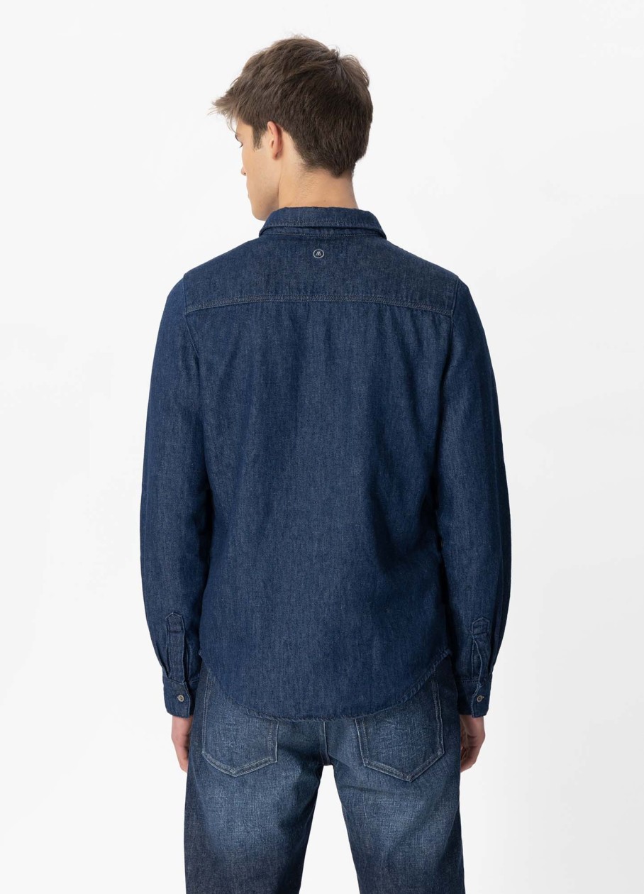 Herren MUD JEANS | Mud Jeans Stanley Shirt Strong Blue | S