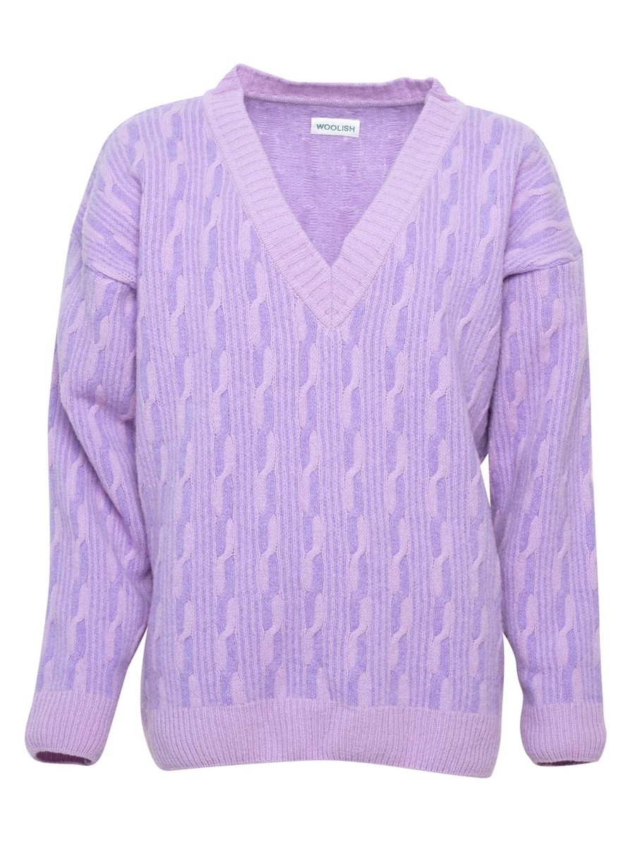 Damen Woolish | Woolish Alba Merino Sweater Lila | Xs/S