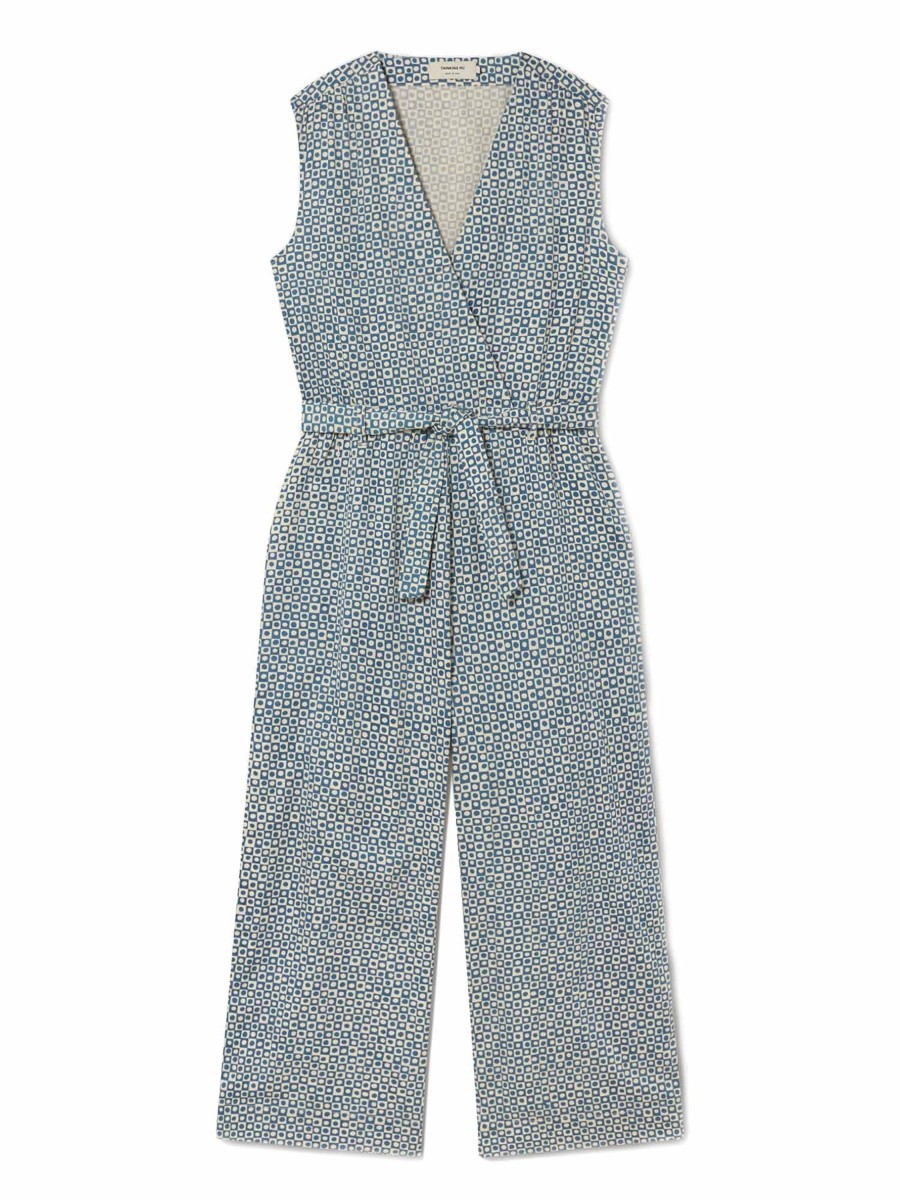 Damen Thinking MU | Thinking Mu Winona Jumpsuit Blue Spots | Xs