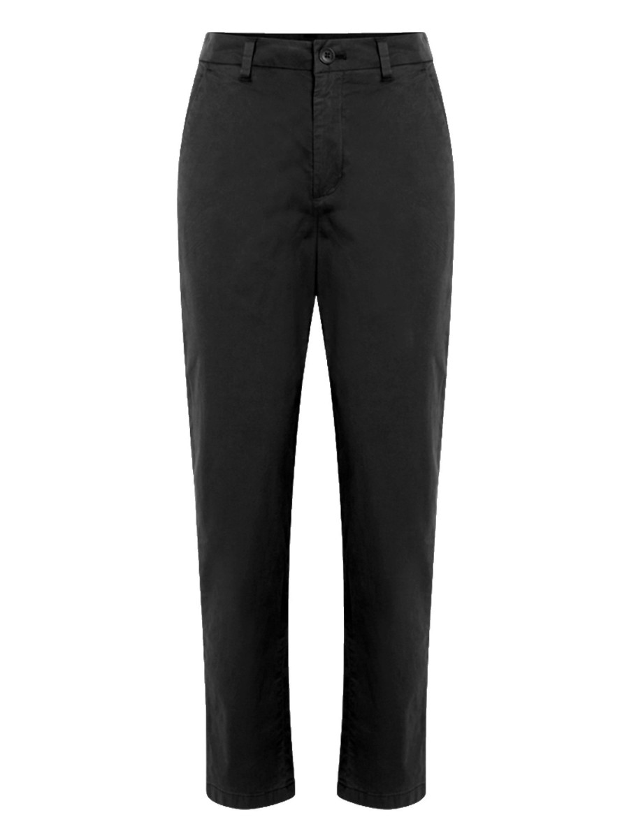 Damen Knowledge Cotton Apparel | Knowledge Cotton Apparel Willow Slim Chino Black Jet | S