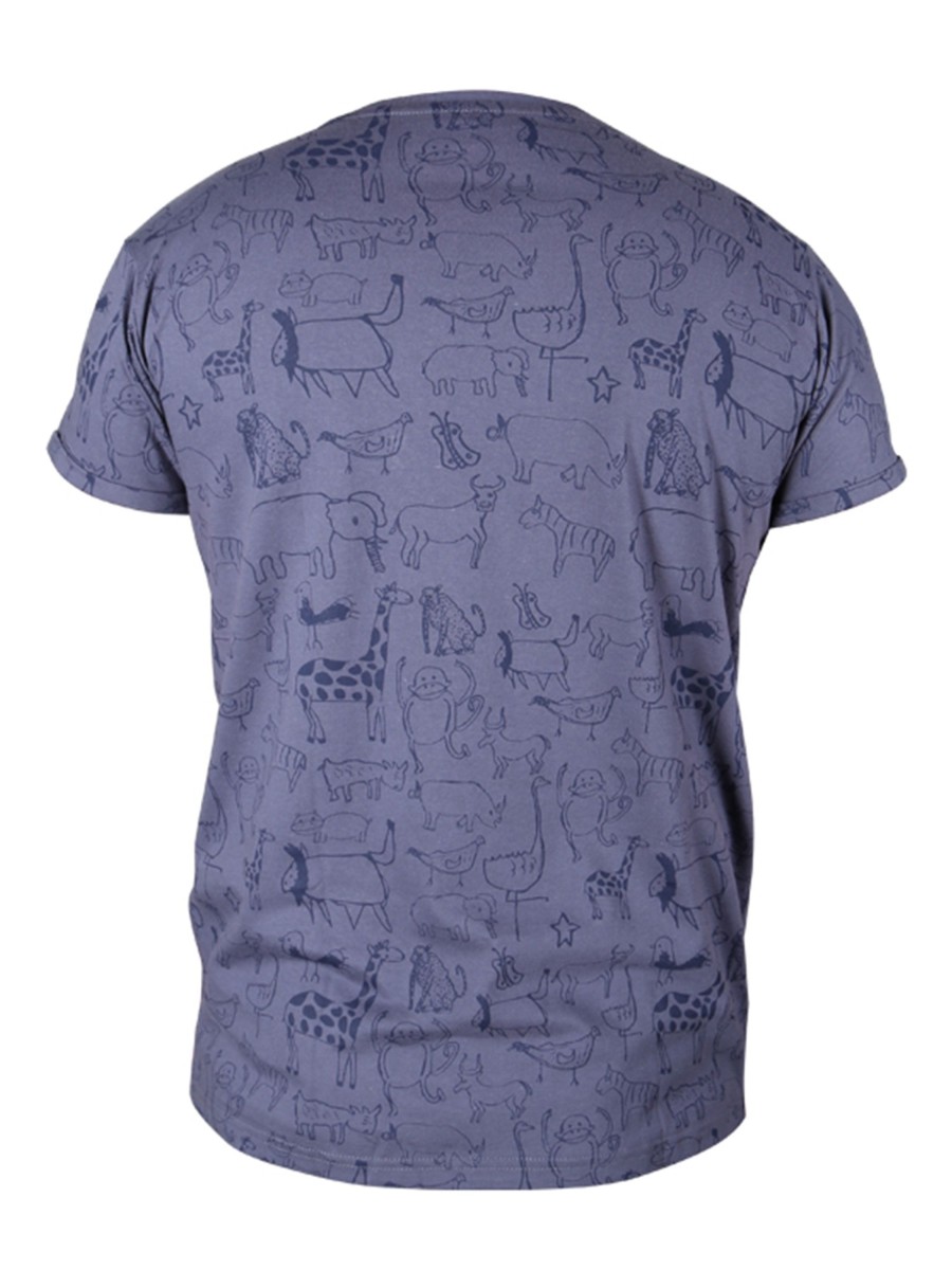 Herren Kipepeo Clothing | Kipepeo Clothing T-Shirt Wanyama Charcoral Grey Herren Charcoal Grau | S