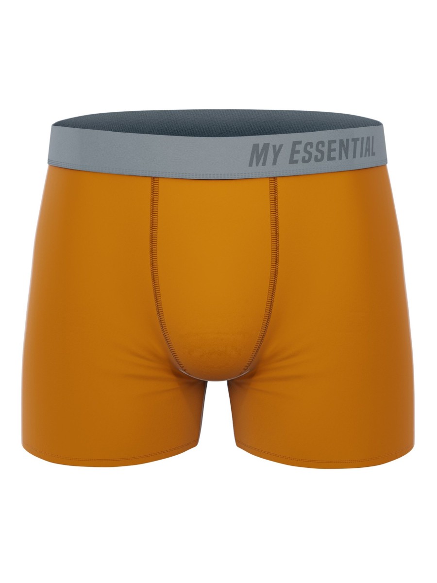 Herren MY ESSENTIAL CLOTHING | My Essential Clothing 3 Pack Boxers Mix Orange | Xxl