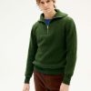 Herren Thinking MU | Thinking Mu Helio Knitted Sweater Dark Green | M