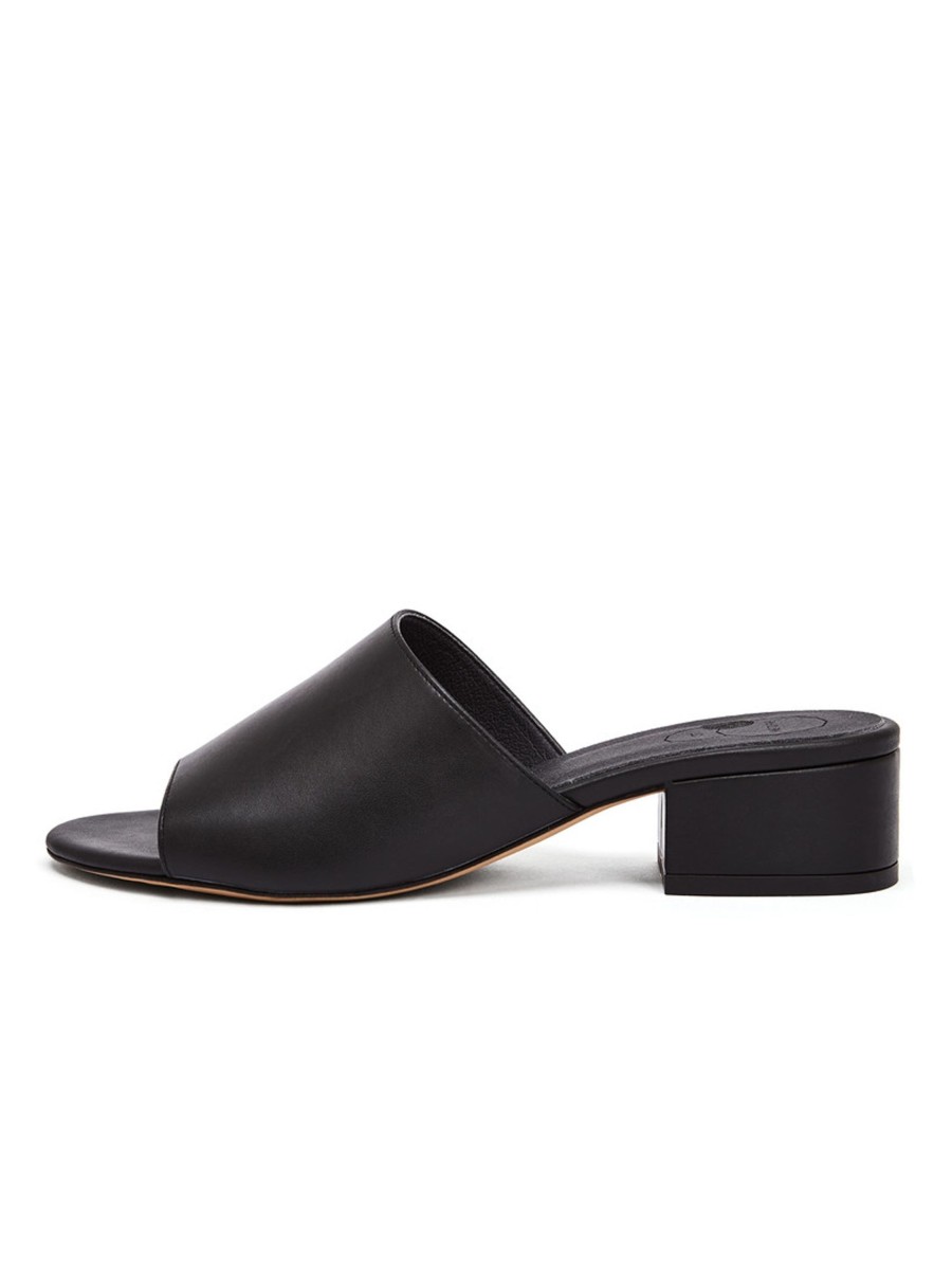 Damen NINE TO FIVE | Nine To Five Mule Slides #Maia Vegan Black Lux | 36