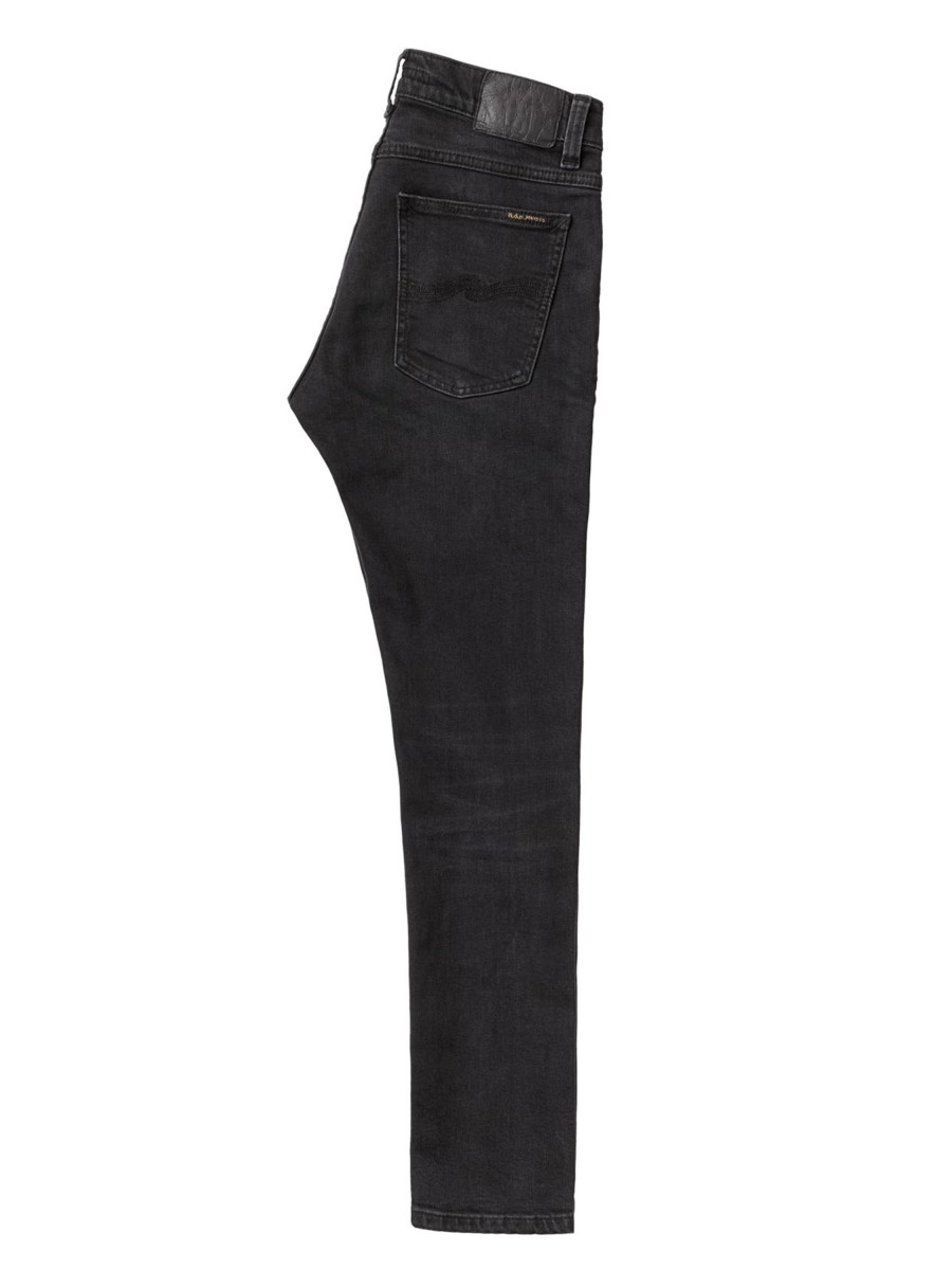 Herren Nudie Jeans | Nudie Jeans Tight Terry Soft Black | 30/30