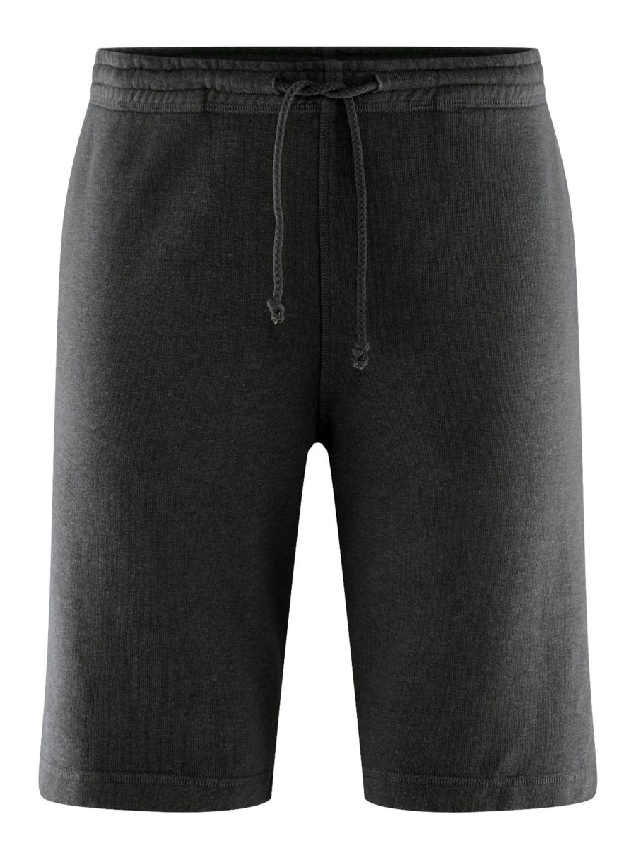 Herren HempAge | Hempage Short Jersey Pants Black | S