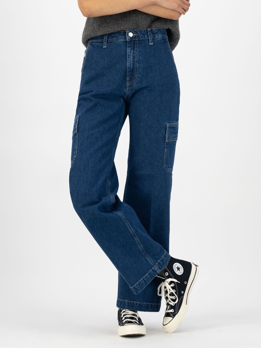 Damen MUD JEANS | Mud Jeans Wilma Works Stone Indigo | 28/32