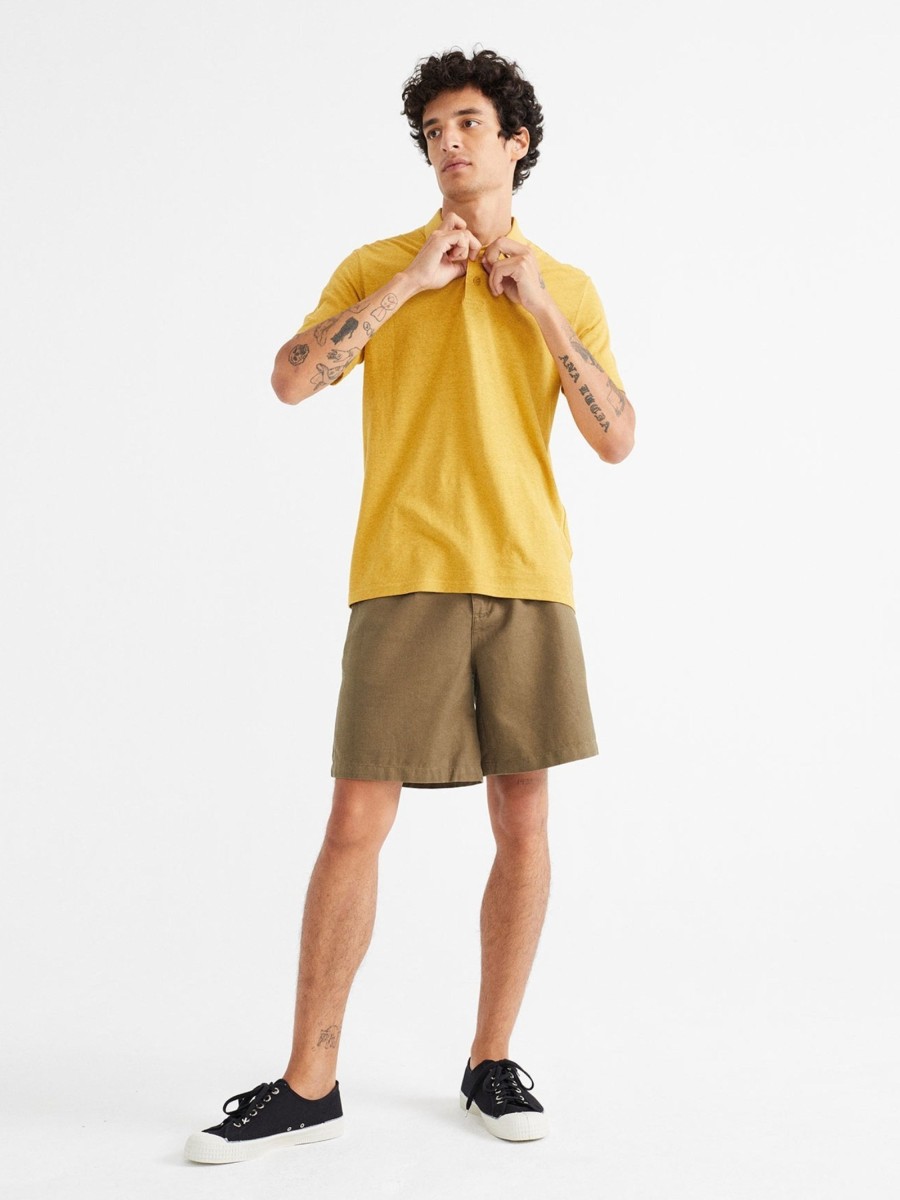 Herren Thinking MU | Thinking Mu Hemp Polo Mustard | S