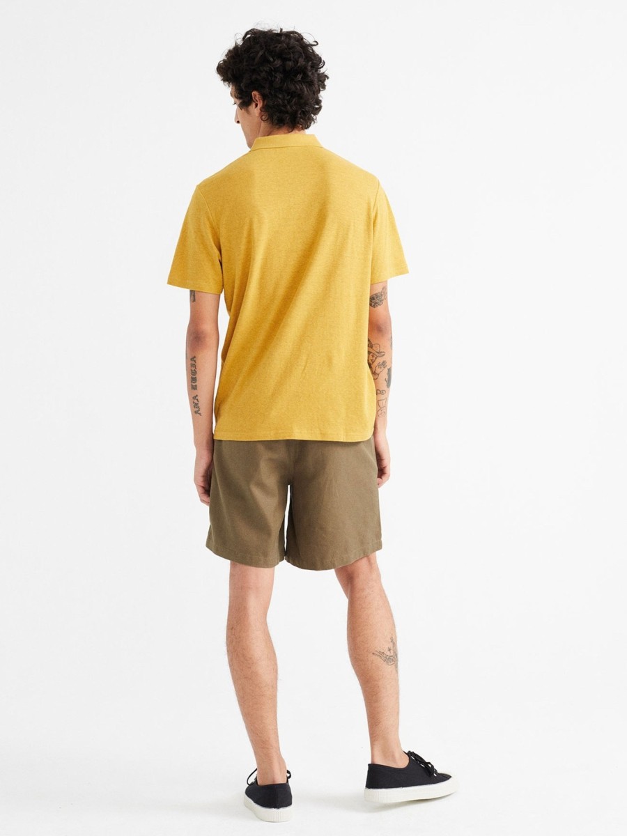 Herren Thinking MU | Thinking Mu Hemp Polo Mustard | S