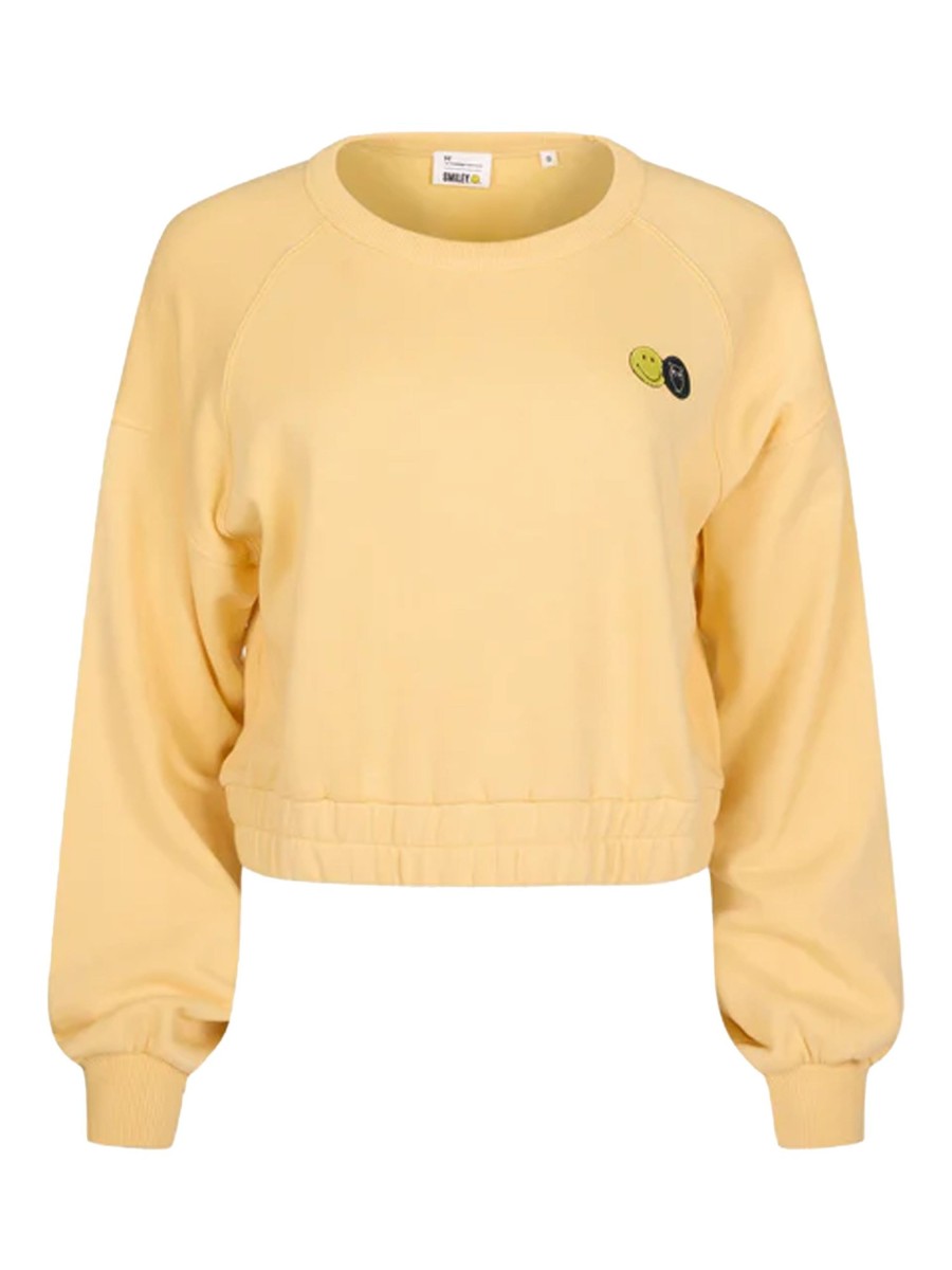 Damen Knowledge Cotton Apparel | Kca X Smileyu00Ae Cropped Sweat Impala | Xs